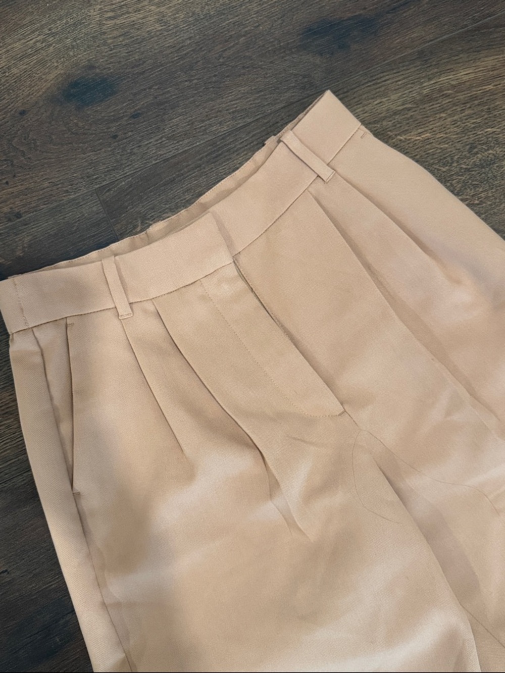 Abercrombie & Fitch Tailored High-Rise Trousers - Light Tan - Picture 6 of 8